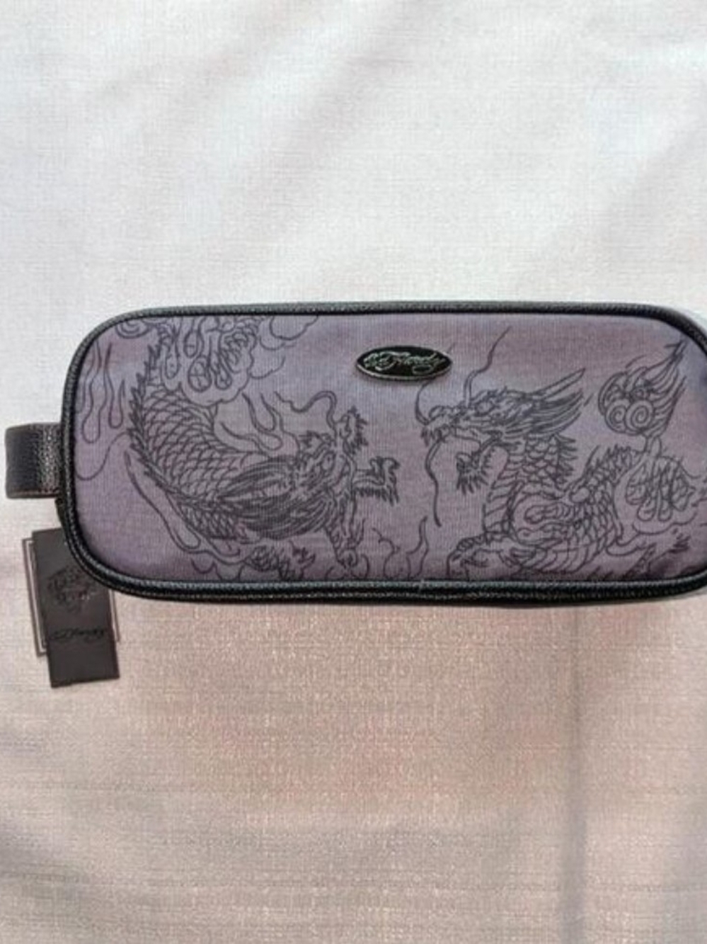 Ed Hardy Dragon Tattoo Print Dopp Kit Toiletry Bag NEW!